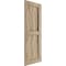 Ekena Millwork Rustic Two Equal Panel Flat Panel Riverwood Faux Wood Shutters (Per Pair), Primed Tan, 18"W x 76"H SHUFP18X76RWPR - alternate 13